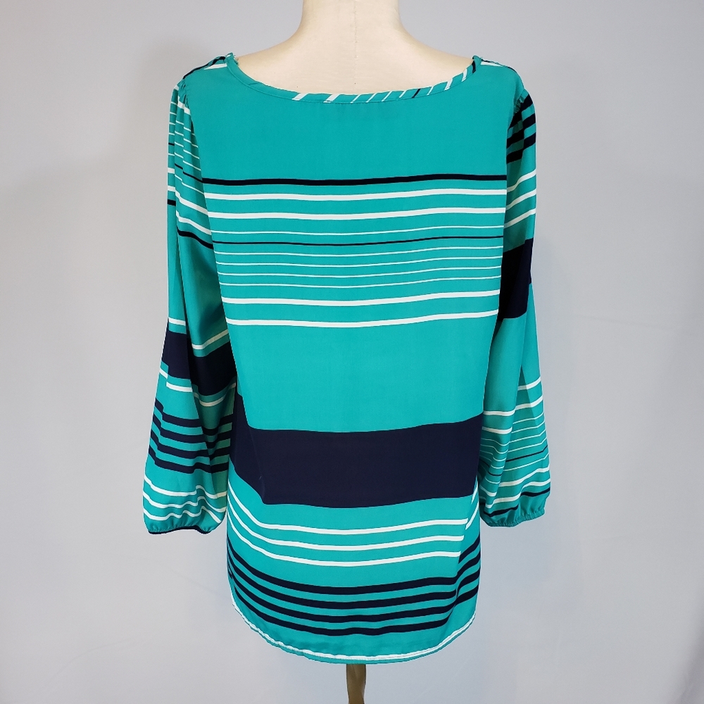 Peach Love Cream green, black and white top size S - Picture 5 of 8